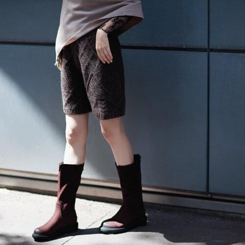 MICOCO M2158 Literature and art Restoring ancient ways Wool knickers + Round collar Languid sweater suit two-piece