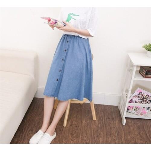 Longqibao Denim Skirts For Women