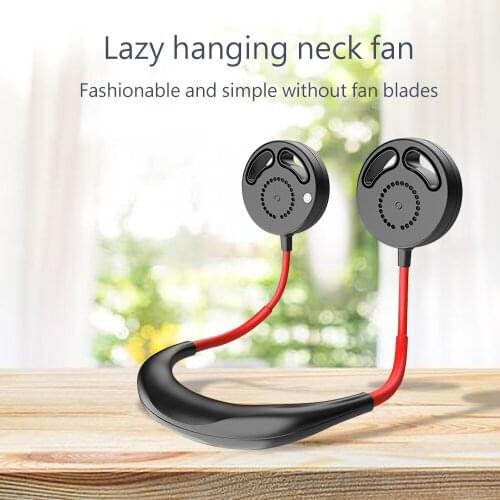Portable USB Mini Lazy Hanging Neck Fan Cool Summer Rechargeable Small Sports Fan light Usb Desk Hand Air Conditioner Cooler