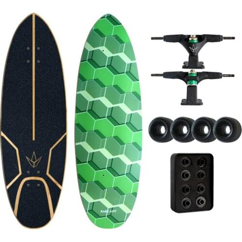 Land Carver Big Fish 3.2 Surf Skateboard 25x81cm Ski Land Surfboard Wide Bamboo Fiberglass Professional Fish Board