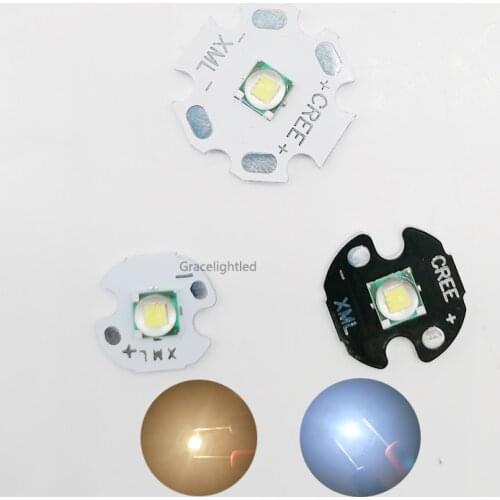2PCS 5PCS 10PCS CREE XML XM-L T6 LED U2 10W WHITE Warm White High Power LED Emitter Diode with 12mm 14mm 16mm 20mm PCB for DIY