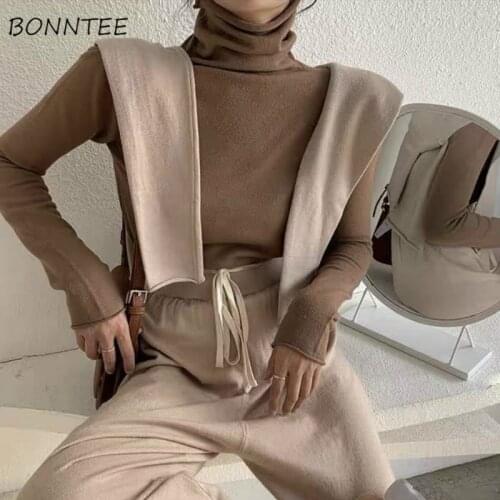 Turtleneck Sweater Women Slim Soft Basic Elegant Ladies Knitwear New All-match Vintage Daily Casual Popular Ulzzang Mujer Autumn