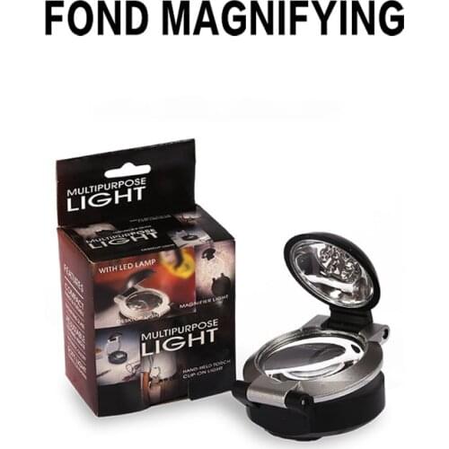 Lighted High Magnification Upper And Lower Cover With 5 Lights Antiques Appreciation Magnifying Glass Desktop Magnifying Glass