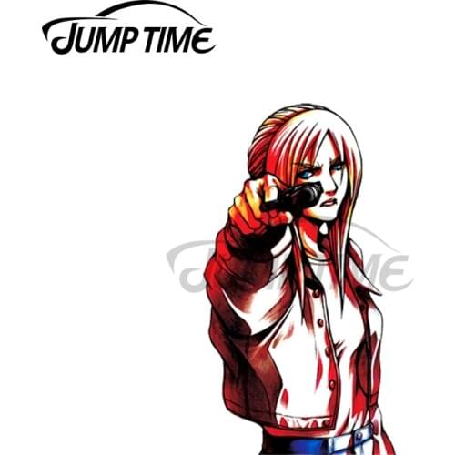 Jump Time 13 x 5.2cm For Aya Brea PARASITE EVE Fine Decal DIY Car Stickers Waterproof Anime Suitable For VAN ATV Scratch-Proof