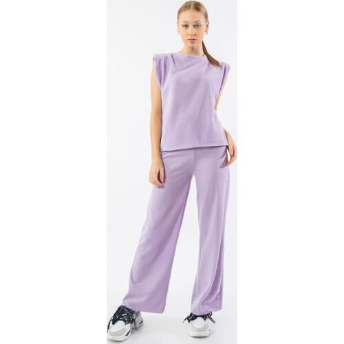 Women Padded Knitwear Suit Casual Clothes 2 Pieces Fashion