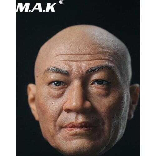 1/6 Scale Chinese Male Head Sculpt Model Toys Without Neck S-02 Action Figure for 12'' Body Accessory