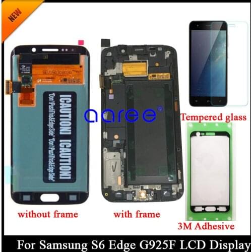 100% tested Super AMOLED For Samsung S6 edge G925F For Samsung S6 edge Display LCD Screen Touch Digitizer Assembly