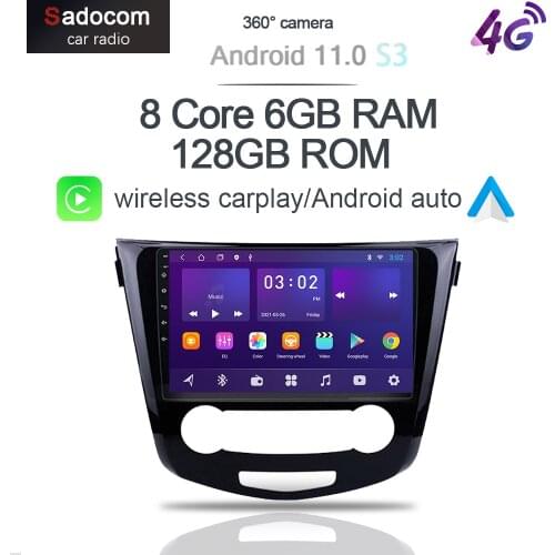 360 6G+128G DSP Android 10 Car Radio For Nissan Qashqai 2 J11 X-Trail xtrail X Trail T32 2013-2017 CarPlay 4G LTE GPS RDS Stereo