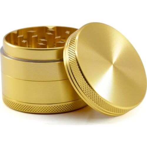 4 Layer Herb Grinder Gold Coin Shape Tobacco Grinder Zinc Alloy Metal Spice Grinder Smoking Pipe Accessories Spice Mill