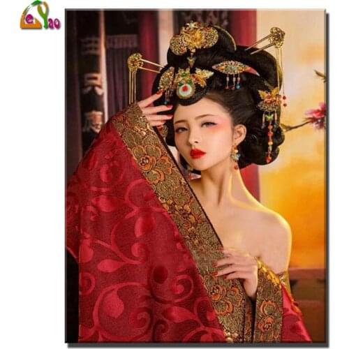 5D DIY Diamond painting Cross stitch Antique Woman Full Square Diamond embroidery classical fairy Round Diamond mosaic sexy girl