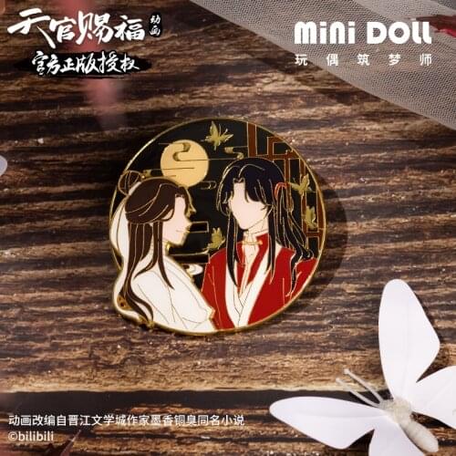 Anime Tian Guan Ci Fu Hua Cheng Xie Lian Badge Button Brooch Pins Cosplay Costume Collection Cartoon Clothing Decor Xmas Gifts