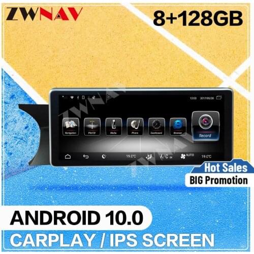 128G Android 10 Screen Car Stereo Player For Mercedes-Benz C C204 C180 C200 2011 2012 2013 2014 Video Auto Audio Radio Head Unit
