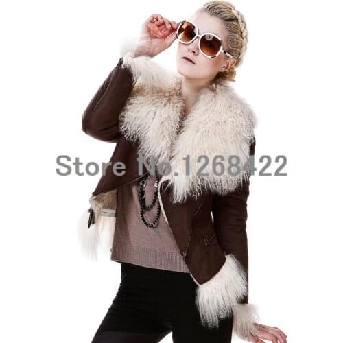 Free shipping winter fashion scarf women Tan sheep wool large collar shawl.Really raccoon fur collar fox fur scarf