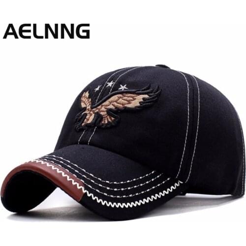 AELNNG Brand Baseball Cap For Men 2021 New Womens Sun Hat Adjustable Cool 3D Eagle Embroidery Fashion Sports Hats FT013