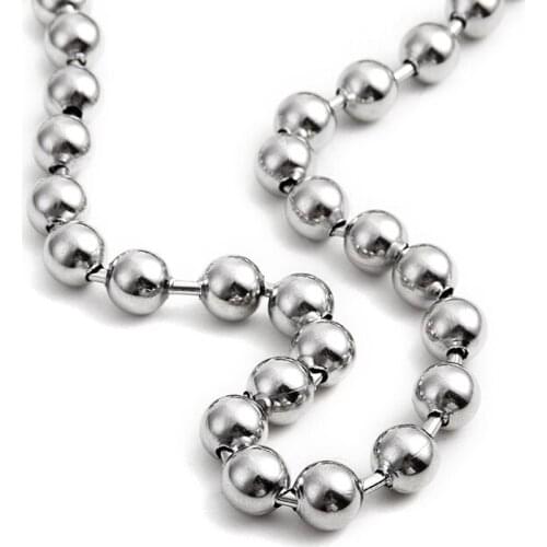 50meters 6mm stainless steel bead ball chain for custom jewelry DIY making
