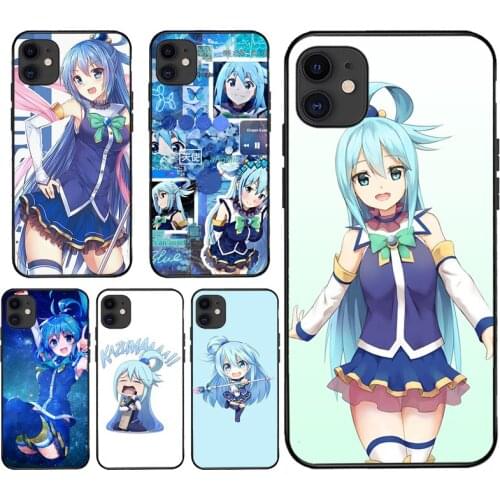 Aqua Konosuba Case For iPhone 12 Mini 11 Pro MAX X XR XS MAX SE 2020 6S 7 8 Plus 5S Cover
