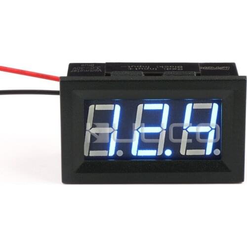 5 PCS/LOT Digital Voltmeter DC3~30V Blue LED Voltage Panel Meter DC12V 24V Volt Meter for Car/Motorcycle/E-bike/Battery