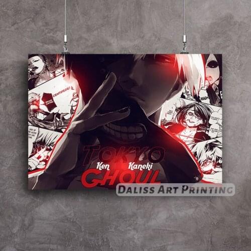 Canvas Anime tokyo ghoul ken kaneki Pictures Home Decoration Paintings Poster HD Prints Wall Art Modular Living Room Framed