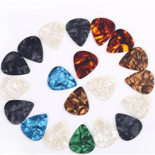 Musiclily 1.5mm Extra Heavy Gauge Peariod Guitar Bass Picks, Random Color (20 Pieces)