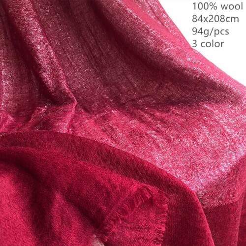 Naizaiga 2019 new arrival 100% wool shawl warm and comfortable thin silver thread stitching scarf ladies wrap , JRSM111
