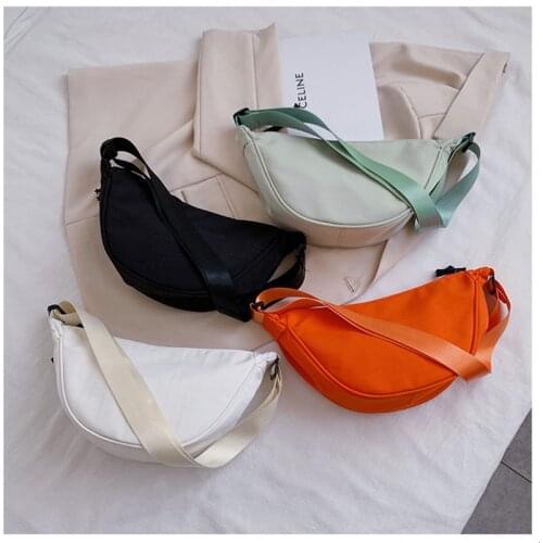 Nylon Purses and Handbags for Women 2021 High Quality Bags Girls Female Casual Shoppers Multiple Colour Dumpling-Shaped Wallets