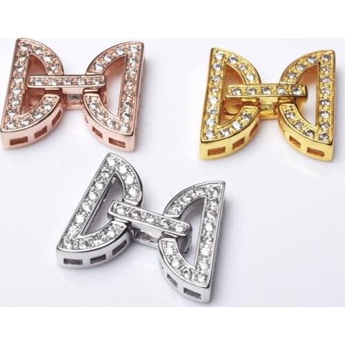 Wholesale DIY Natural Stones Beads Jewelry Making Accessories Silver/Gold/Rose Gold Metal Connector Clasps Findings