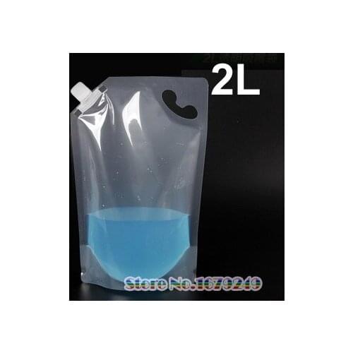 Wholesale 2L Stand up Plastic Drink Packaging Spout Bag Pouch for Beverage Liquid Juice Milk Coffee Water