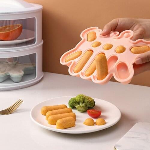 Practical Sausage Making Tool Food Grade Silicone Non Stick Silicone Sausage Mold Microwave Safe Mold For DIY Hot Dogs