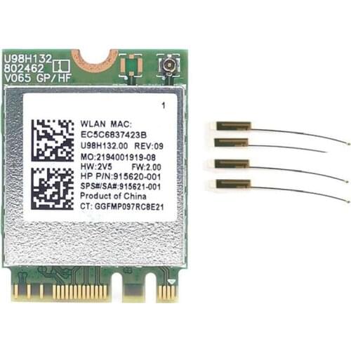 RTL8821CE 802.11AC 1X1 Wi-Fi+BT 4.2 Combo Adapter Card SPS 915621-001 Wireless Netowrk Card for Hp ProBook 450 G5 Series