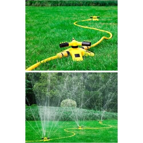 Garden Sprinkler Automatic Watering Grass Lawn 360 Degree 3 Nozzle Arm Rotating 11UA