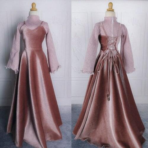 1/6 1/4 1/3 scale BJD clothes red Princess dress + Knitted top set for BJD/SD YOSD MSD SD13 big girl doll accessories C0657