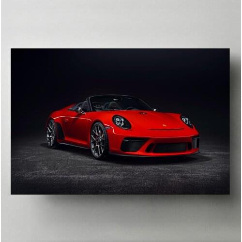 Modern Wall Art Prints Supercar 911Speedster Concept II Red Vehicle Canvas Posters DIY Framed Paintings for Living Room Decor