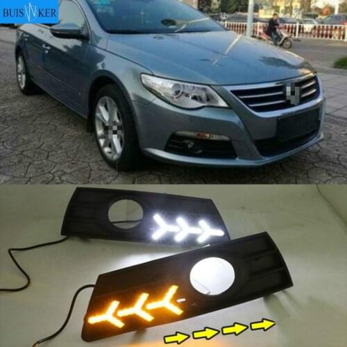 LED Daytime Running Light For Volkswagen Passat CC 2009 2010 2011 2012 2013 Waterproof ABS 12V Car DRL Fog Lamp Decoration
