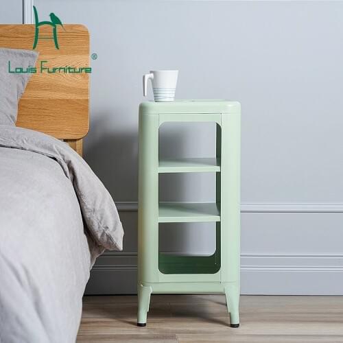 Louis Fashion Nightstands Nordic Iron Mini Mini Store Narrow Corner Living Room Sofa Modern Minimalist