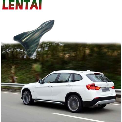 LENTAI Universal Car Carbon Fiber Shark Fin Roof Tail For Renault megane 2 3 Kia rio ceed Mitsubishi lancer asx Accessories