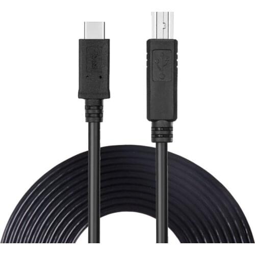 KEBIDU 1m USB Data Cable USB 3.1 Type C Male Connector to USB 2.0 B Type Data Cable For Cell Phone Printer Hard Disk