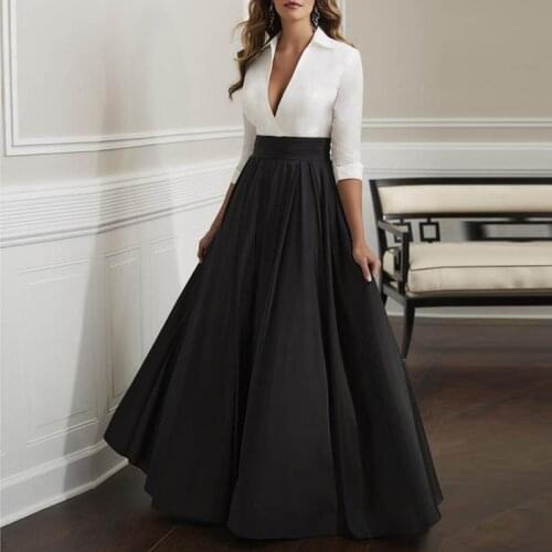 Black Satin Maxi Skirt for Women High Waist A Line Floor Length Formal Long Skirts for Office Lady Plus Size Vintage Skirt Saia