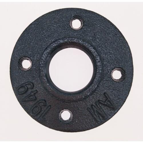 1pcs DN15 DN20 1/2" 3/4" 4 Holes Pipe Floor Flange Black Pipe Fittings