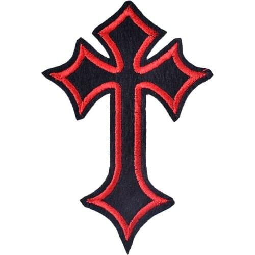 10Pcs Religion Cross Embroidery Cloth Patch Iron on Patches DIY Clothing Accessories Embroidered Bible Patch Iron On