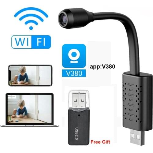 1080P HD Smart Mini Wifi USB Camera Surveillance IP P2P Camera AI Human Detection Loop Recording CCTV Camera pk sq11