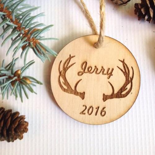 2019 Christmas New Year Door Decoration Hanging Pendant Christmas Ornaments Wooden Hanging Elk Christmas Tree Pendant