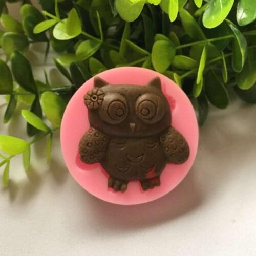 3D Owl Animal Silicone Mold Resin Clay Candle Molds Fondant Cake Decorating Tools Chocolate Candy Pastry Cake Baking Molds 211