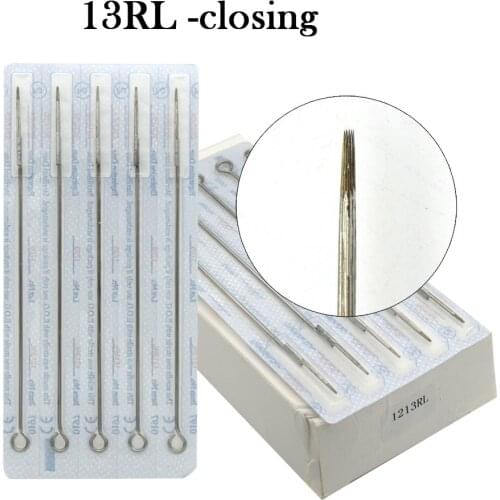 50pcs 13RL Round Liner Tattoo Needles Stainless Steel Disposable Tattoo Machine Needles Stick & Poke Body Tattoo Supplies