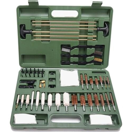 62 Pcs/Set Universal Gun Cleaning Kit Gun Brush Tool Rifle Pistol Handgun Brush Cleaner Mainting Tool Pipeline Rust Removal Tool