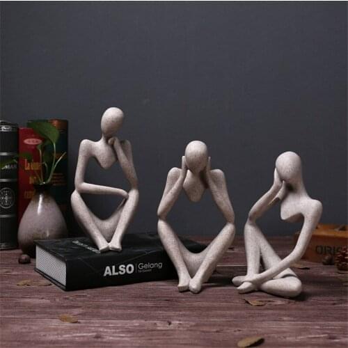Abstract Character Statue Home Decoration Accessories Creative Home Ornament Drawing Room Office Sandstone Statue Decor figurine