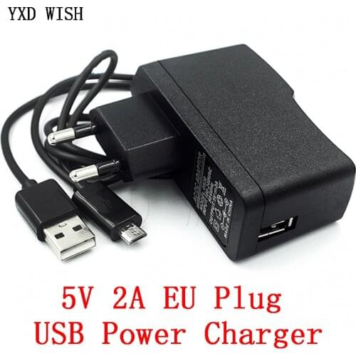 DC 5V 2A Micro USB Power Adapter Supply EU Plug AC 100-240V Converter power Adapter 5 V Volt 1000MA Switch Power Supply Charger