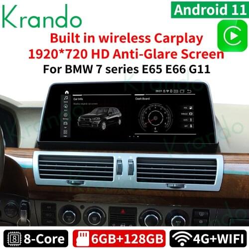 Krando Android 10.0 4G 64G 10.25'' car multimedia tablet For BMW 7 Series E65 E66 G11 2004-2020 car navigation GPS 4G+WIFI