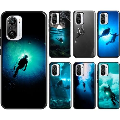 Scuba Diving Diver For POCO F3 M3 X3 Pro Phone Case For Xiaomi Mi 11 A1 A2 A3 10T 9T Mi Note 10 Lite Coque