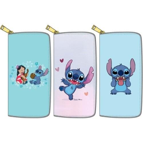 Disney New Stitch PU Long Zipper Wallet Wallet Girl Gift Wallet Purse Women Wallets for Women My Melody