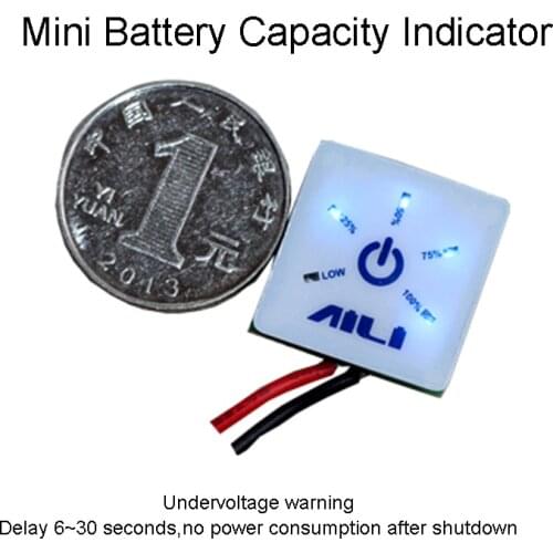 Mini Battery Capacity Indicator Power Level Display 1S 2S 3S 5S Li-ion 12.6V 12V Lead acid 4S Lifepo4 with undervoltage warning